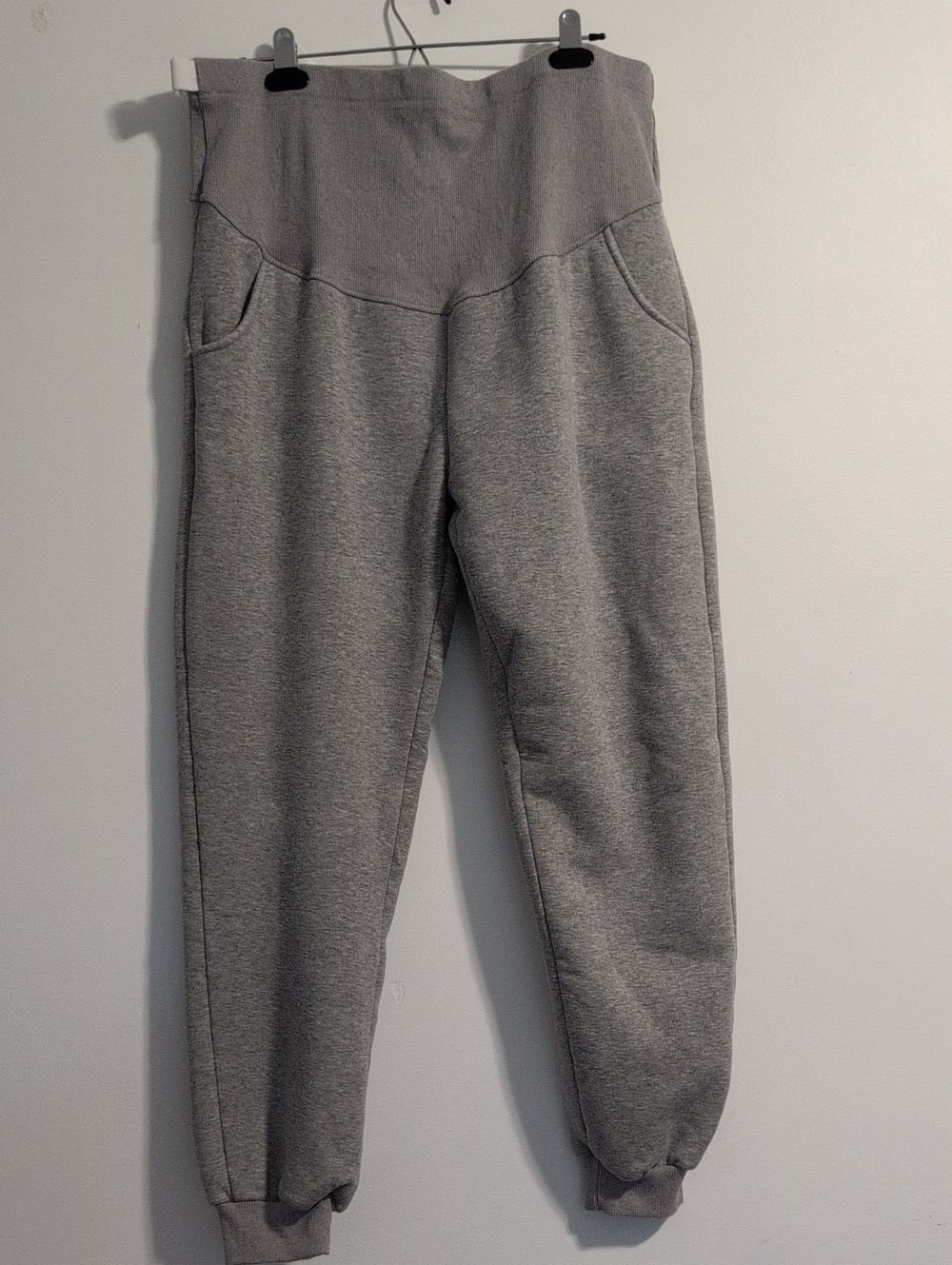Gray Maternity Sweat Joggers - Comfort Stretch Waist